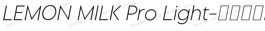 LEMON MILK Pro Light字体转换